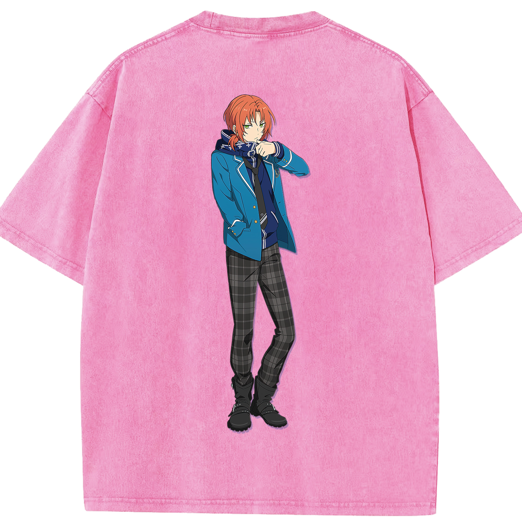 （画像用） あんさんぶるスターズ! Ensemble Stars 綿100% ヴィンテージ風 半袖Tシャツ（背面プリント）